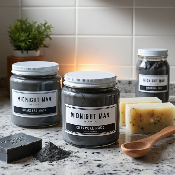 Midnight Man Mud Mask: Detoxify and Reclaim Your Glow (2oz) - Picture 3 of 4